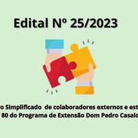Edital Nº 25-2023 - Colaborador Externo e Bolsista Dom Pedro Casaldáliga