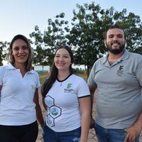 da esq. para dir. Lucineide Sales, Andriele Nayara e Pedro Henrique Cardoso 