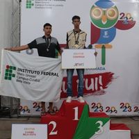 Premiação do ouro do atleta Josivan no atletismo 