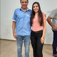 Flávio Tardin, com estudantes após palestra no IFMT Campus Confresa 