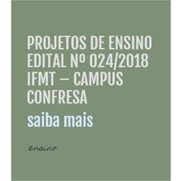 Edital 024/2018 projetos de Ensino 