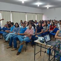 Flávio Dessaune Tardin , pequisador da EMBRAPA Milho e Sorgo durante palestra no IFMT Campus Confresa 