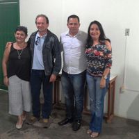 (da dir. p/ esq.) Prof. Dr. Lúcia Filgueiras Braga (orientadora) -UNEMAT Alta Floresta,  Givanildo; prof. Dr. Rubens Marques Rondon Neto,-UNEMAT Alta Floresta, prof. Dr. Regina Maria Monteiro de Castilho - UNESP FEIS Ilha Souteira 