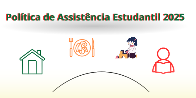 Processo Seletivo 2025 da Política de Assistência Estudantil : Auxílio Moradia, Edital N° 4 ; Auxílio Alimentação, Edital Nº 5; Monitoria do Restaurante, Edital Nº 6; Auxílio Creche, Edital 10